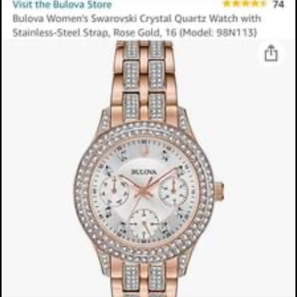 Bulova Women’s Swarovski Crystal Quartz Watch